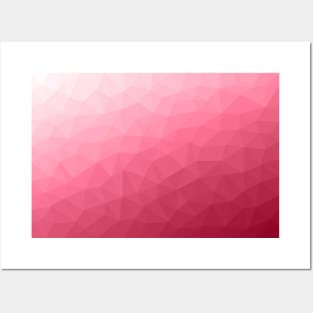 Magenta pink ombre gradient geometric mesh pattern Posters and Art